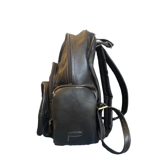 Dorado By Dilana- Premium Leather Backpack Extendable Brown - Picture 2 of 5